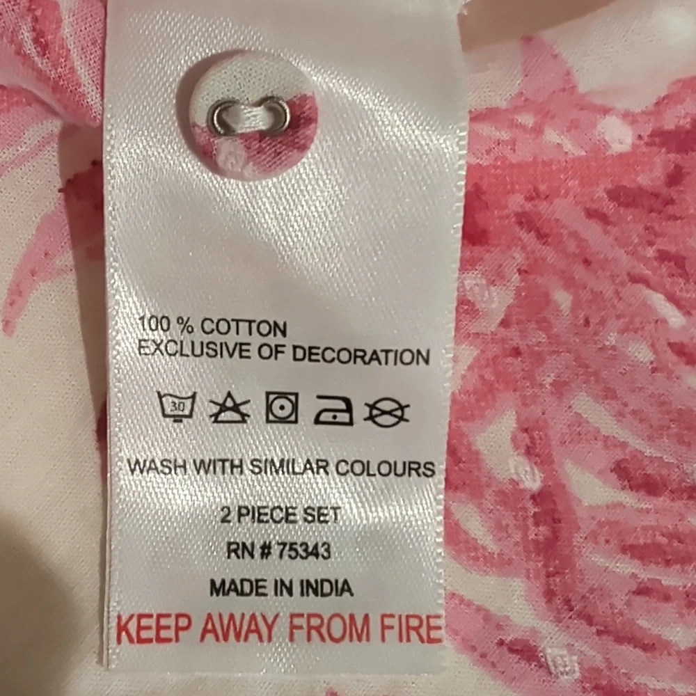 Beacon Cove 100% Cotton Pink Floral Pajamas Size M - Picture 11 of 12